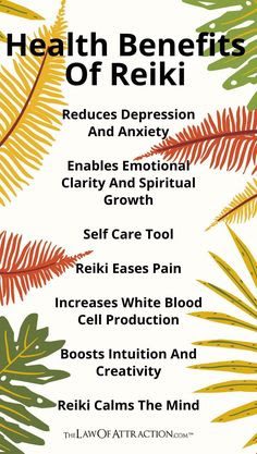 Health Benefits of Reiki infographic
